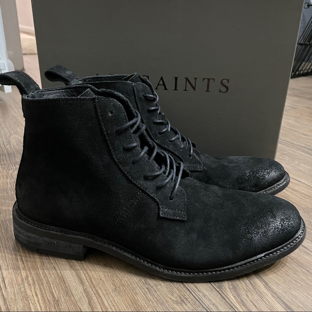AllSaints Trent Boot Washed Black sz 10 brand new